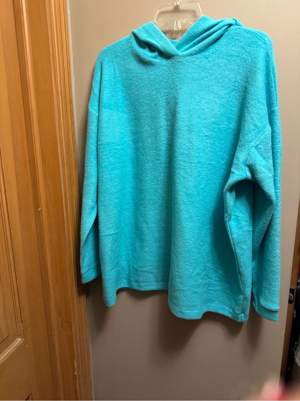 Zenana Women's Hooded Top in Blue Size L/XL  nwt